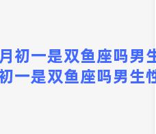 三月初一是双鱼座吗男生(三月初一是双鱼座吗男生性格)