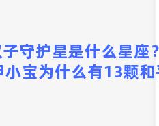 双子守护星是什么星座？铁甲小宝为什么有13颗和平星