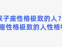 双子座性格极致的人？双子座性格极致的人性格特点