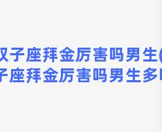 双子座拜金厉害吗男生(双子座拜金厉害吗男生多吗)