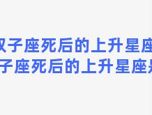 双子座死后的上升星座？双子座死后的上升星座是啥