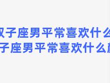 双子座男平常喜欢什么？双子座男平常喜欢什么颜色