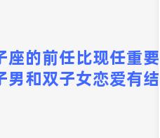 双子座的前任比现任重要吗，双子男和双子女恋爱有结果吗