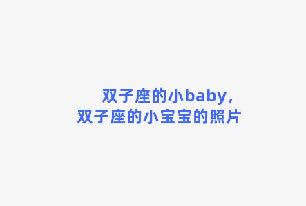 双子座的小baby，双子座的小宝宝的照片