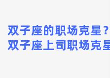 双子座的职场克星？双子座上司职场克星