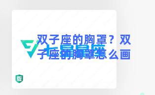 双子座的胸罩？双子座的胸罩怎么画