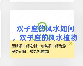 双子座的风水如何，双子座的风水植物