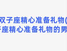 双子座精心准备礼物(双子座精心准备礼物的男生)