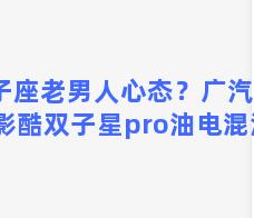 双子座老男人心态？广汽传祺影酷双子星pro油电混油耗