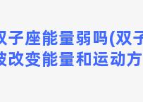 双子座能量弱吗(双子会被改变能量和运动方向)