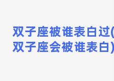 双子座被谁表白过(双子座会被谁表白)