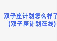 双子座计划怎么样了(双子座计划在线)