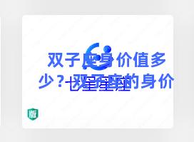 双子座身价值多少？双子座的身价