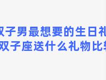 双子男最想要的生日礼物，双子座送什么礼物比较好