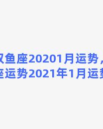 双鱼座20201月运势，双鱼座运势2021年1月运势详解