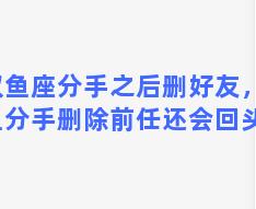 双鱼座分手之后删好友，双鱼分手删除前任还会回头吗