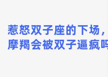 惹怒双子座的下场，摩羯会被双子逼疯吗