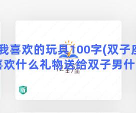 我喜欢的玩具100字(双子座男生喜欢什么礼物送给双子男什么礼物比较好)