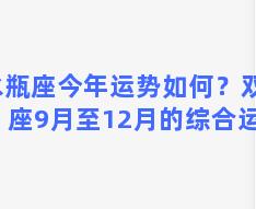 水瓶座今年运势如何？双子座9月至12月的综合运势