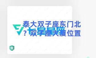 泰大双子座东门北？双子座大厦位置